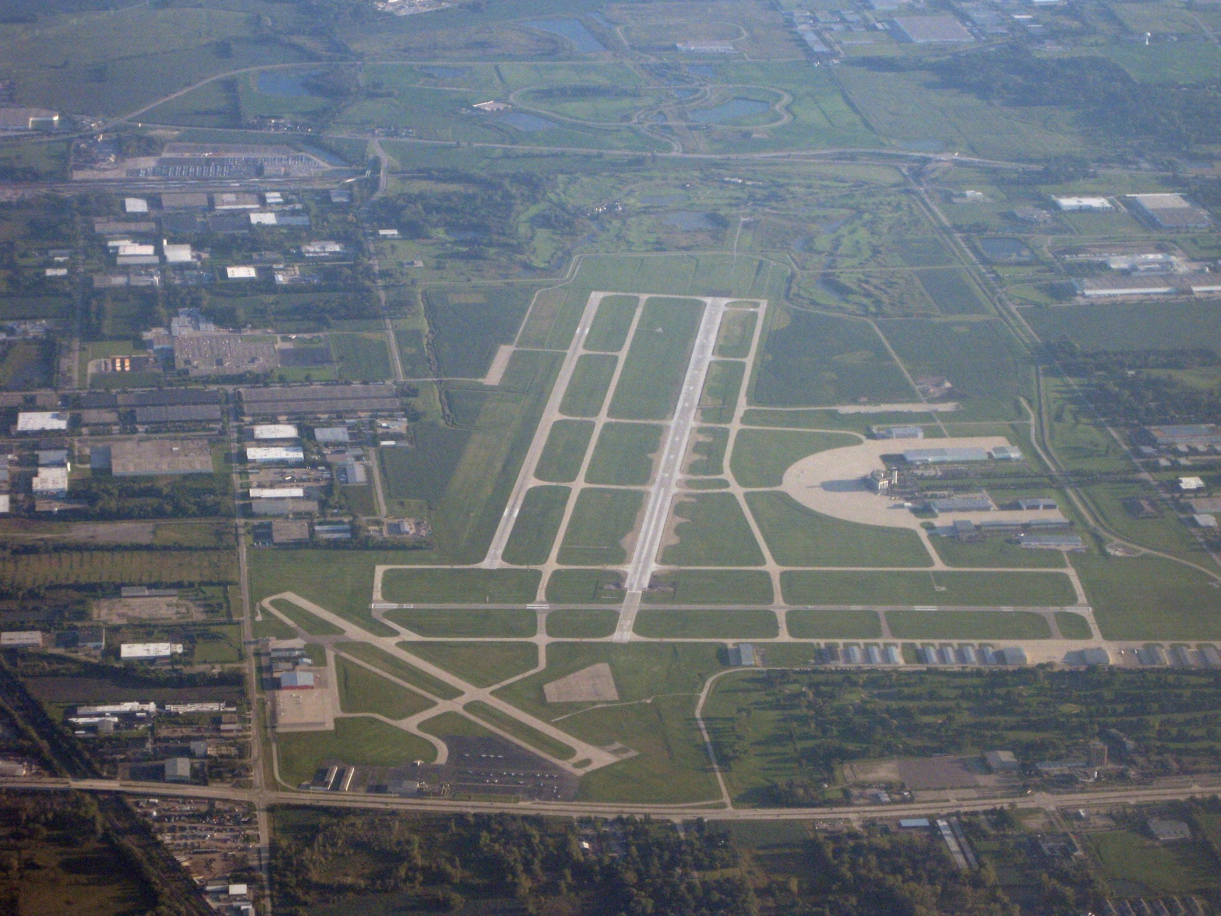 DuPage Airport in West Chicago, Illinois, seen from the air
